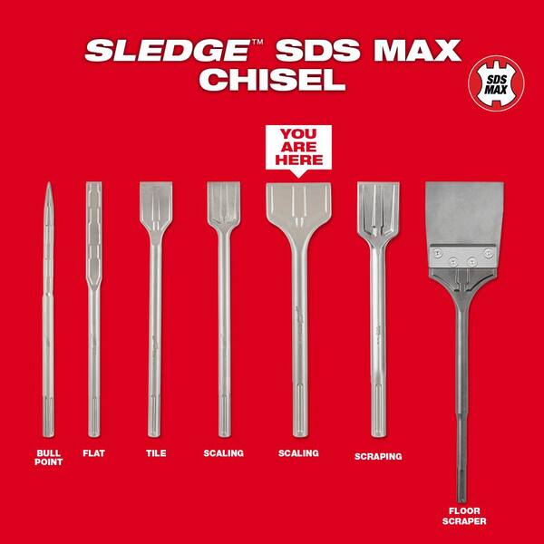 Milwaukee 48-62-4086 Scaling Chisel 4-1/2 in IN STOCK x 14 in SDS-MAX 