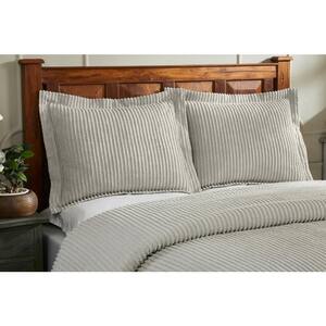 Julian Collection in Solid Stripes Design Tufted Chenille Comforter