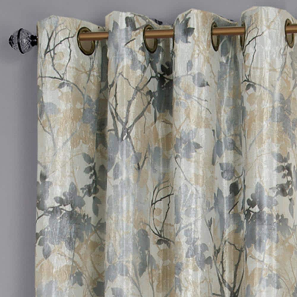 Silver Blackout Grommet Polyester Window Curtain Panel