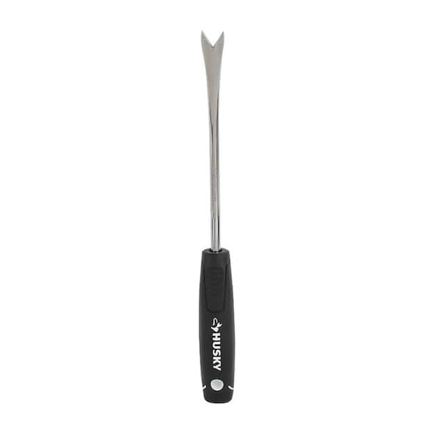 Husky 6.22 in. Double Injection Grip Handle Stainless Steel Hand Weeder