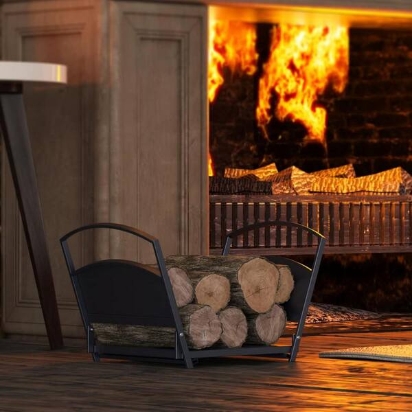 18 in. W Indoor, Outdoor Heavy Duty Steel Folding Firewood Rack