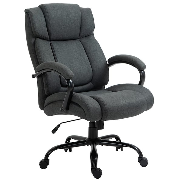 Vinsetto Big and Tall Executive Office Chair 400lbs Computer Desk Chair w/High Back PU Leather Ergonomic Upholstery,White