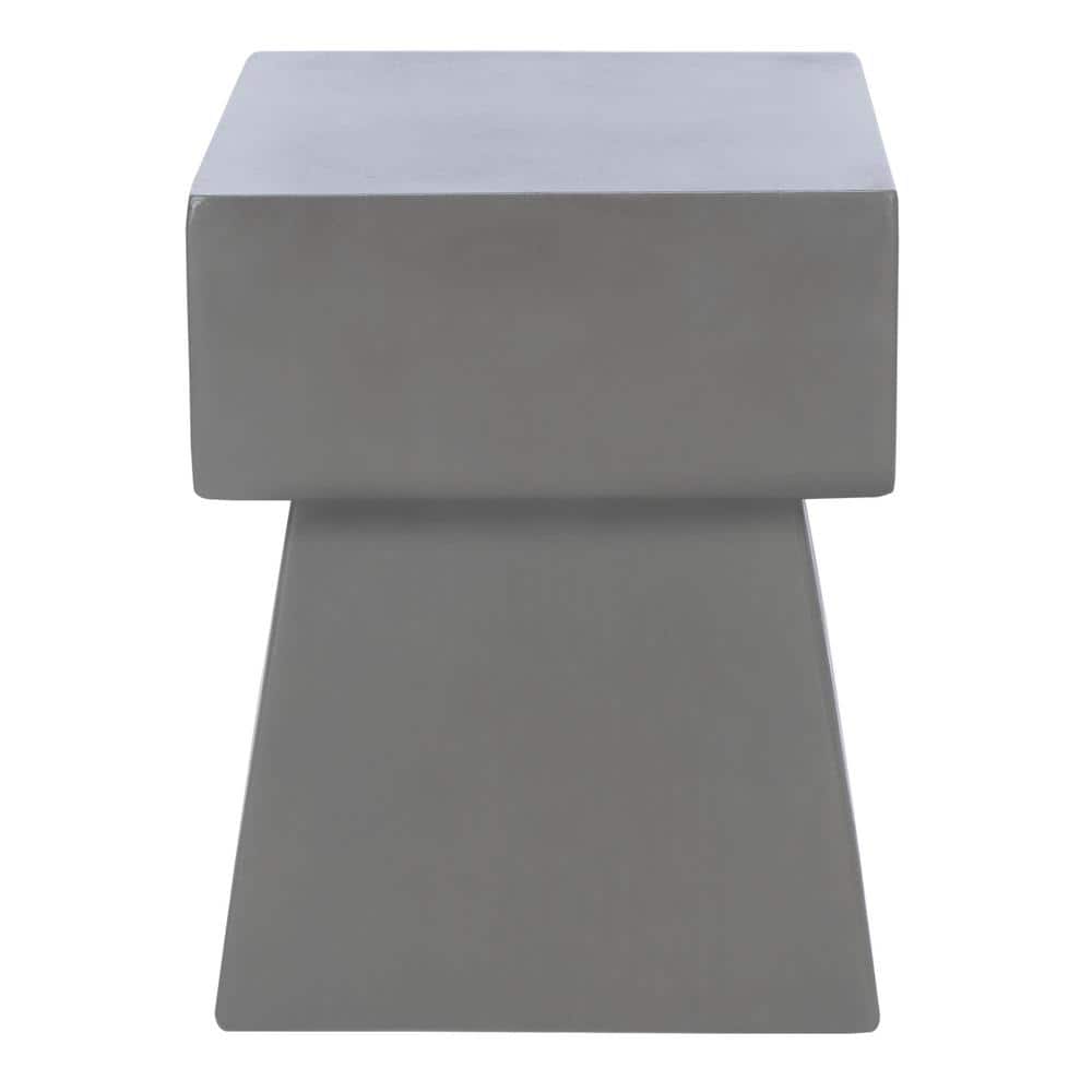 Zen Mushroom Dark Grey Concrete Square Accent Table