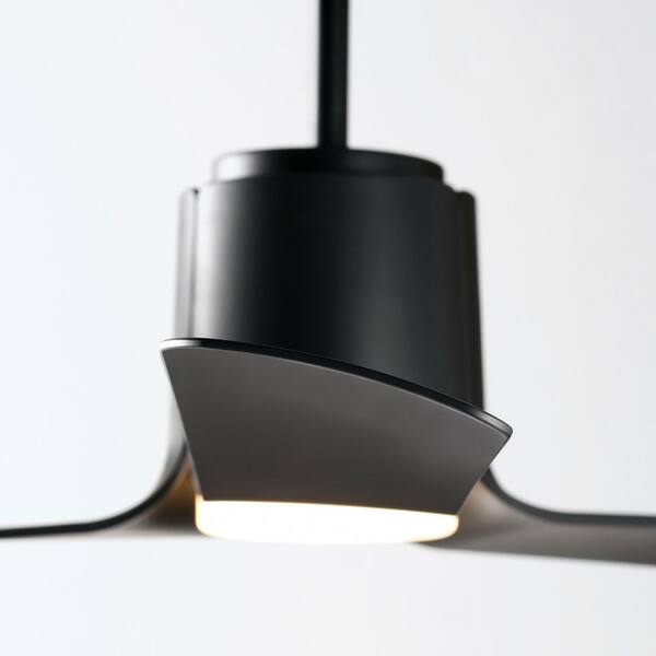 Generation Lighting - Fan Peel Smart 52 in. Indoor/Outdoor Midnight Black Standard Downrod Mount Ceiling Fan with LED Light Kit and Remote