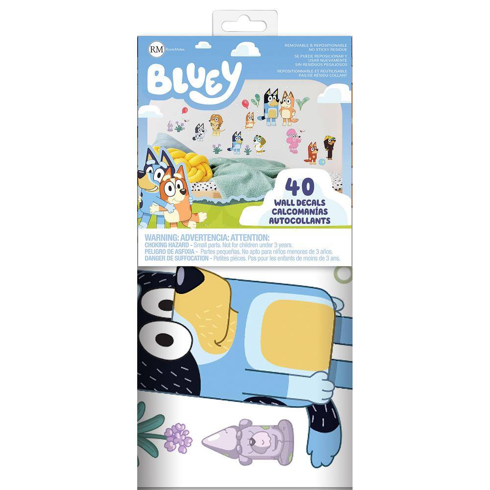 Bluey Family & Friends Peel and Stick Wall Decals Set