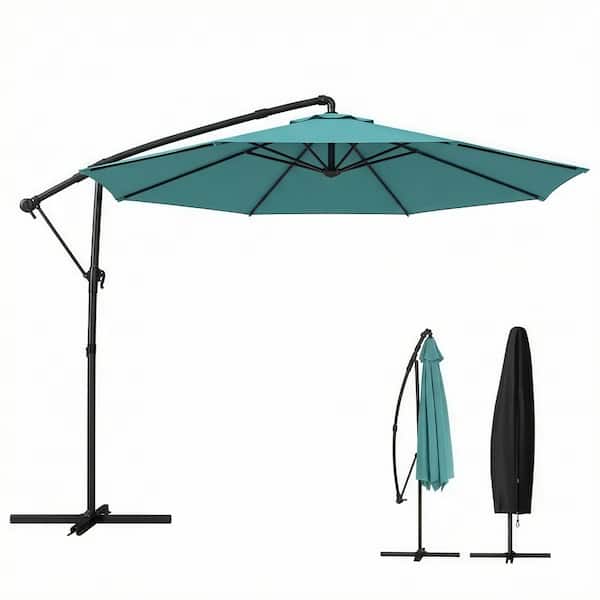 crank handle for offset patio umbrella With Easy Tilt Adjustment, And Cross Base, Outdoor Cantilever Hanging Canopy, Free Standing Sun Shade Lawn, [HEAVY DUTY MATERIALS] Patio Umbrella Accessories is made of pp and metal Sonkuki 10 ft. Offset Patio