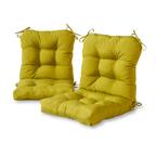 Solid Kiwi 21 in. x 42 in. Outdoor Dining Chair Cushion (2-Pack)