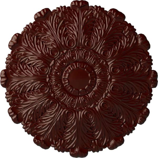 Ekena Millwork 31" x 1-1/2" Durham Urethane Ceiling Medallion (Fits Canopies up to 4-1/4"), Brushed Mahogany