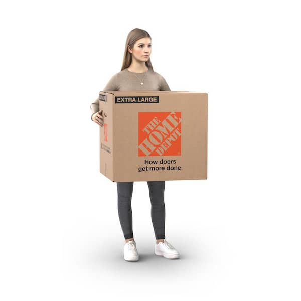 The Home Depot 24 in. L x 20 in. W x 21 in. D Extra-Large Moving Box with Handles (50-Pack) XLBOX50 - The Home Depot