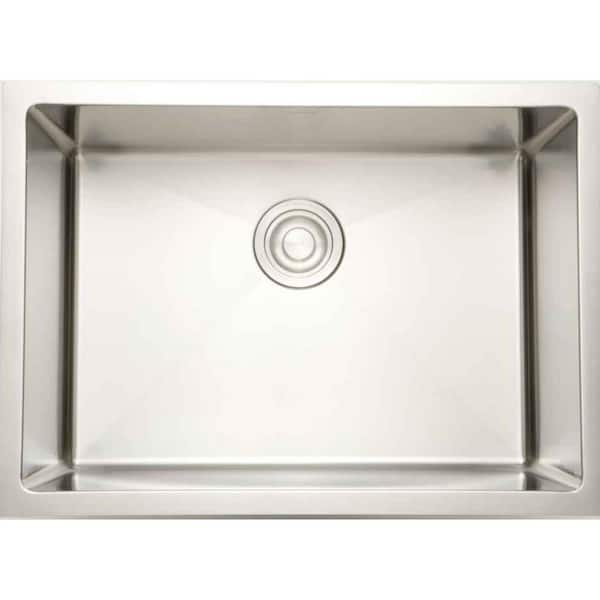 Unbranded 27 in. W x 20 in. D Undermount Laundry/Utility Sink with 1 Bowl And 16 Gauge 16GS-37003
