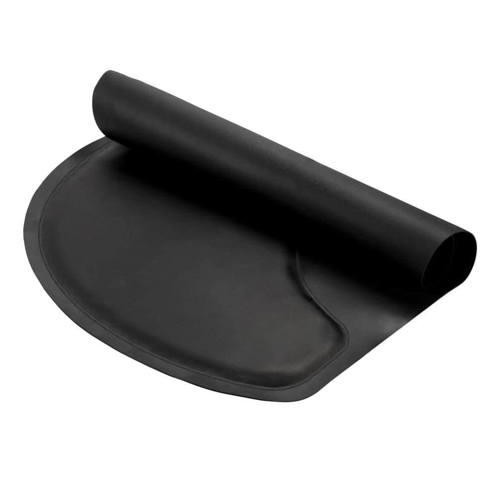 Winado Salon Black 37.4" x 7.48" Semicircle AntiFatigue Mat