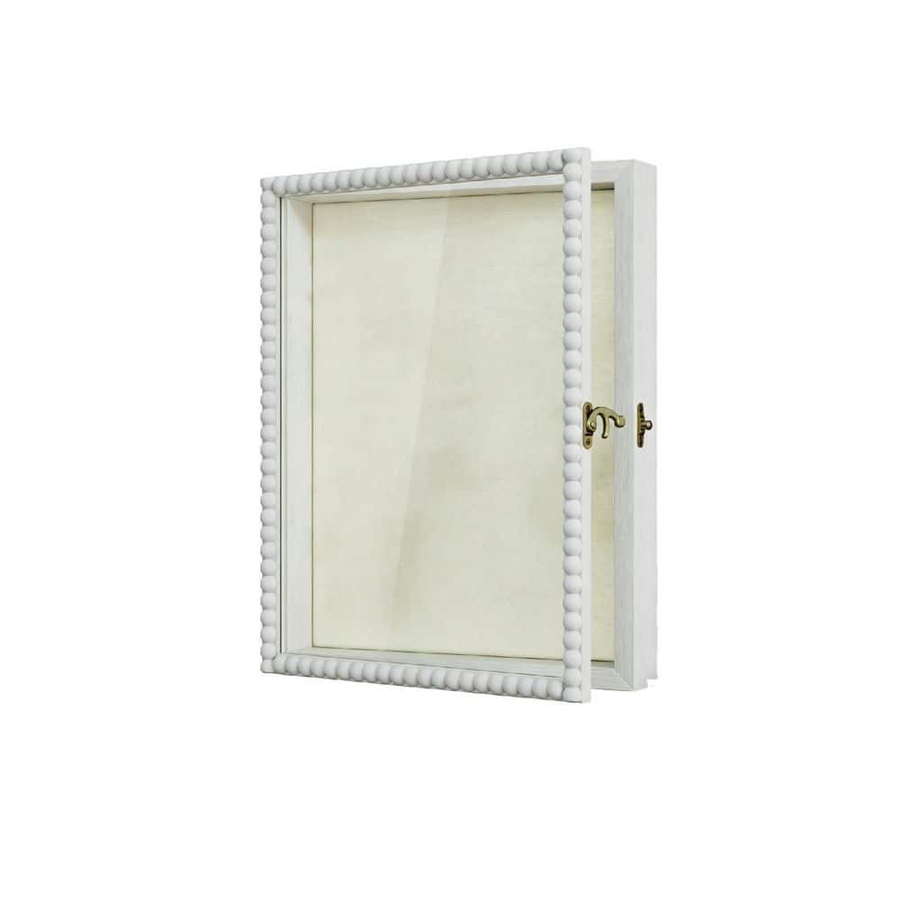 White 14 in. x 3 in. Wood Deep Large Shadow Decorative Box