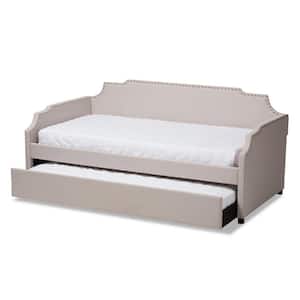 Ally Beige Twin Daybed with Trundle