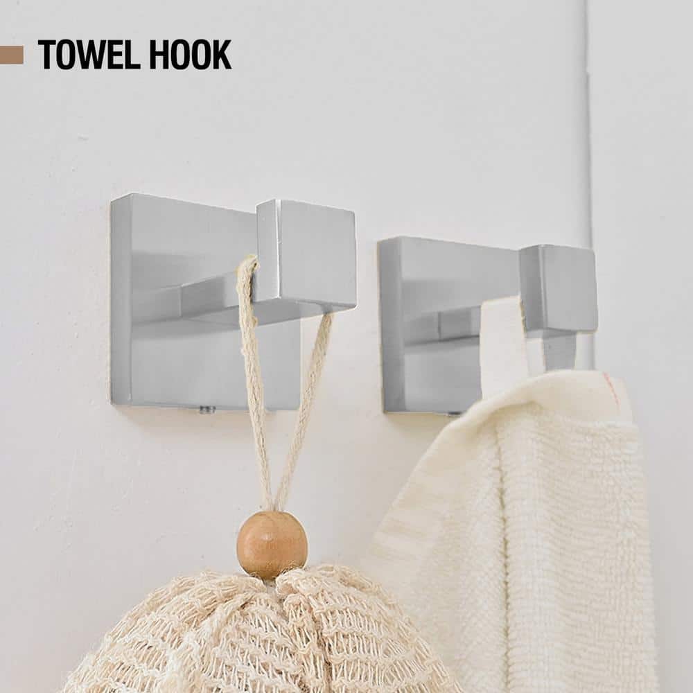 Brushed Nickel 5-Piece Stainless Steel Bath Hardware Set
