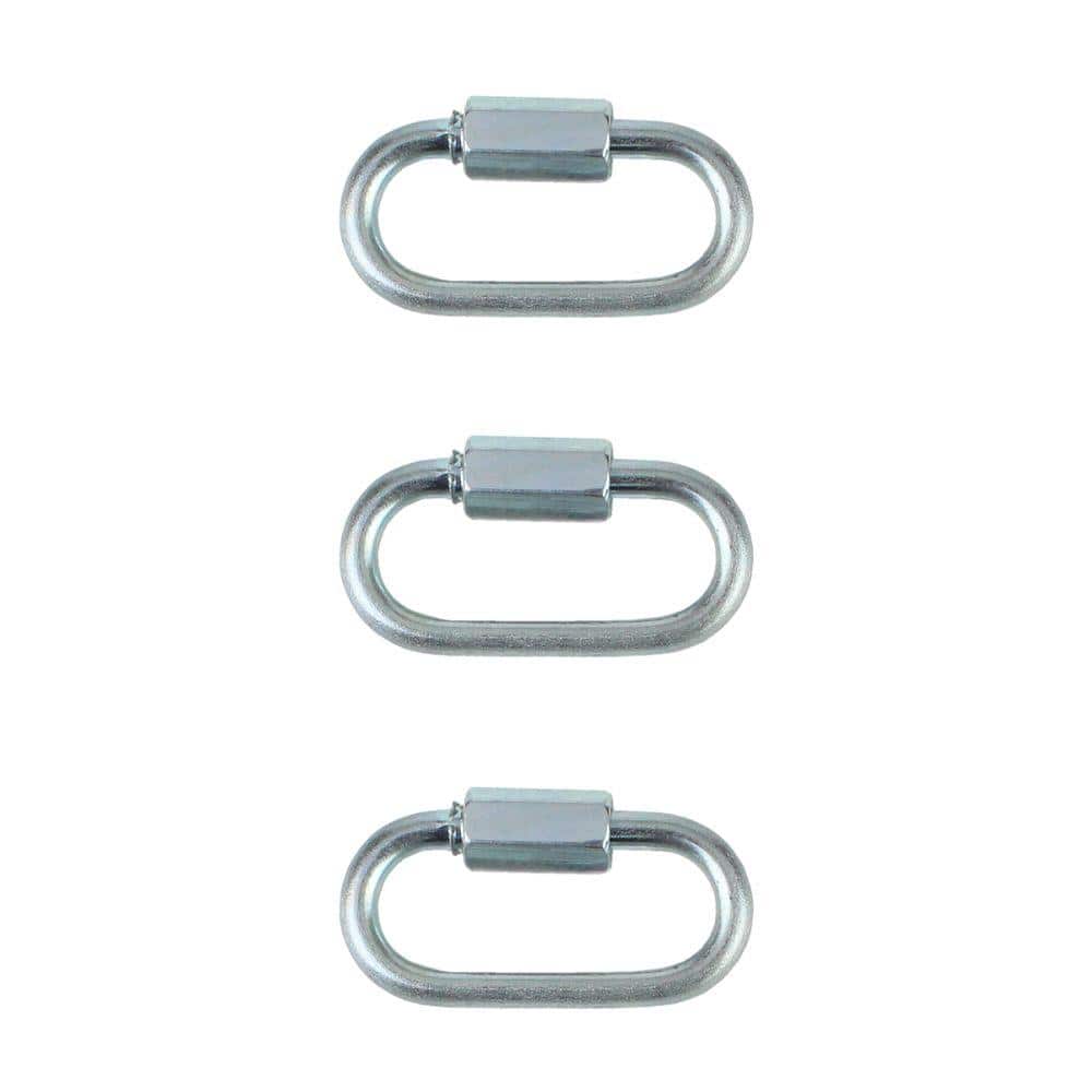 Everbilt 1/8 in. Zinc-Plated Quick Link (3-Pack) 43374