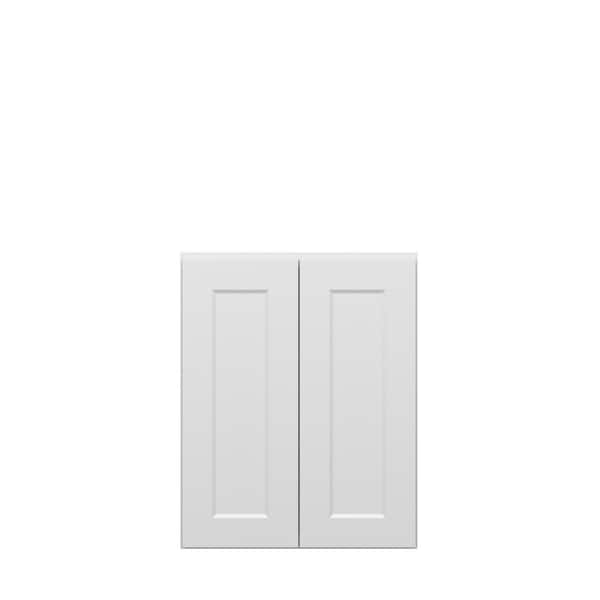 Unbranded Norfolk Shaker 24 in. W x 30 in. H x 12 in. D in Painted White Plywood Assembled Wall Cabinet
