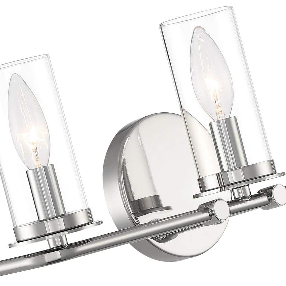 Polished Nickel 18" Wide Dimmable Vanity Light