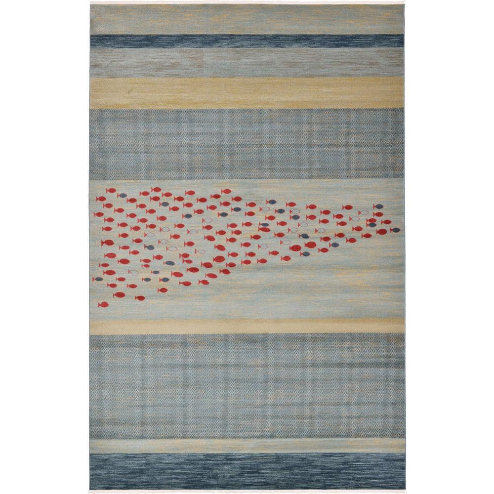 Fars Jordan Light Blue 10' 6 x 16' 5 Area Rug price history on PriceWatchPro