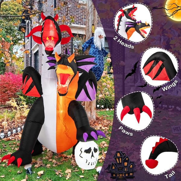 AJY 11 Feet Halloween Inflatable Ghosts Spider Archway Arch With LED...