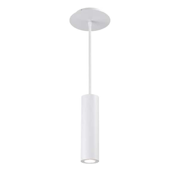 WAC Lighting Caliber 10 in. 90-Watt Equivalent Integrated LED White Pendant with Acrylic Shade