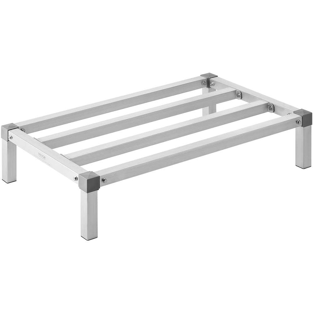 VEVOR Aluminum Dunnage Rack, 20 in. D X 8 in. H Garage Storage 1 Shelve ...