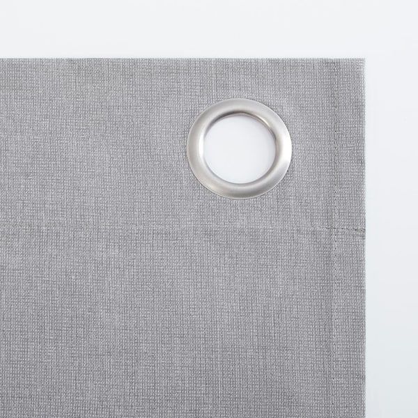 Sun Zero Duran Silver Gray Polyester Solid 50 in. W x 84 in
