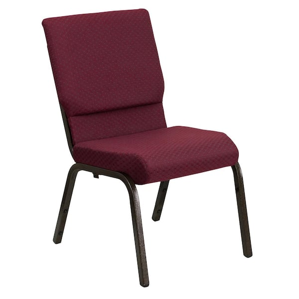 Carnegy Avenue Fabric Stackable Chair in Burgundy