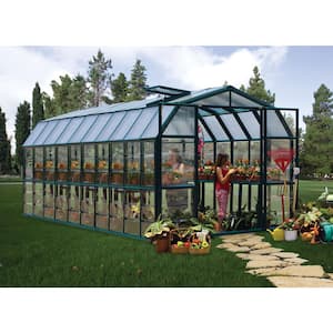 Grand Gardener 8 ft. x 20 ft. Green/Clear DIY Greenhouse Kit