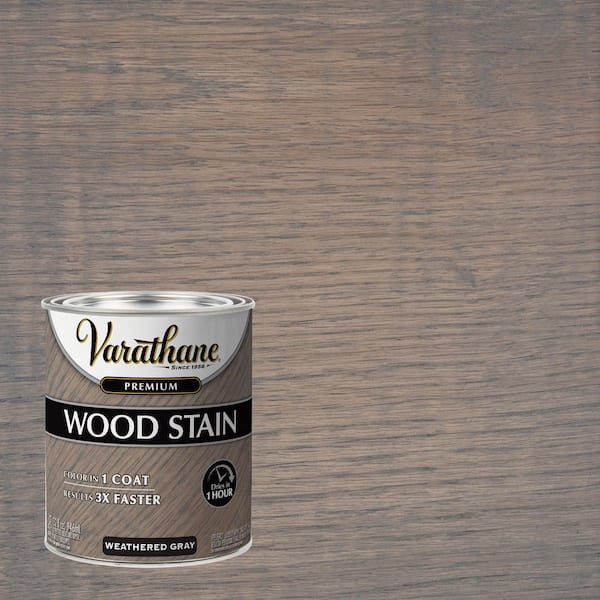 Varathane 1 qt. Weathered Gray Premium Fast Dry Interior Wood Stain