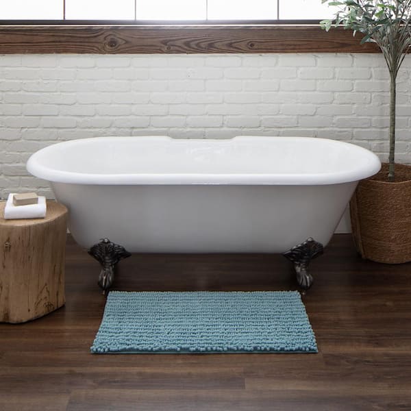 Mohawk Home Regency Bath 27-in x 45-in Teal Cotton Bath Mat in the Bathroom  Rugs & Mats department at