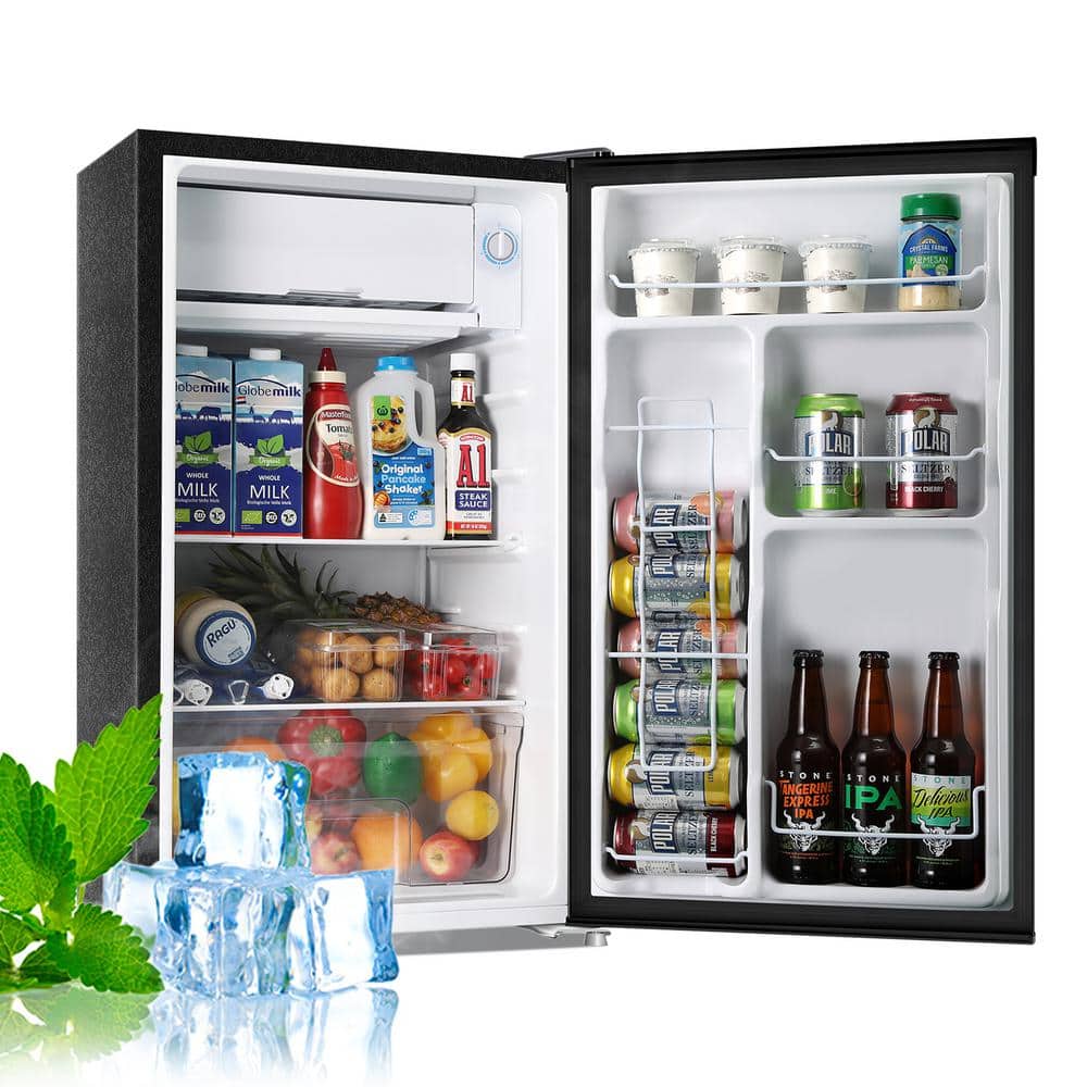 Magic Chef 18.5 in. W, 4.5 cu. ft. 2-Door Mini Refrigerator, with Freezer  in Platinum Steel HMDR45PS - The Home Depot