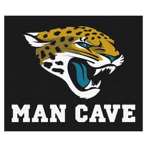 Jacksonville Jaguars Black Man Cave 5 ft. x 6 ft. Area Rug