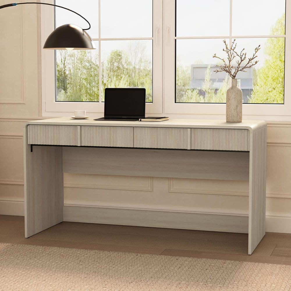 Manhattan Comfort Novara 60 in. Rectangular Whitewashed Oak 2