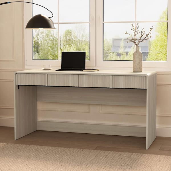 Manhattan Comfort Novara 60 in. Rectangular Whitewashed Oak 2