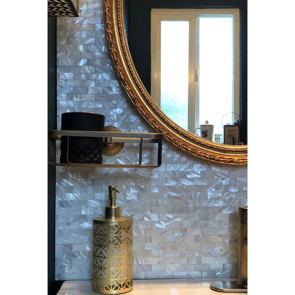 Mother of Pearl Tile White 12 in. x 12 in. Mosaic Seamless Shell Tile for Kitchen Backsplash (0.95 sq. ft./Each)