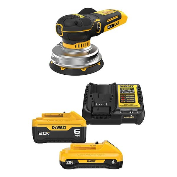 20-Volt Lithium-Ion Cordless 5 in. Random Orbit Sander with 20V MAX Lithium-Ion 6.0Ah and 4.0Ah Batteries and Charger