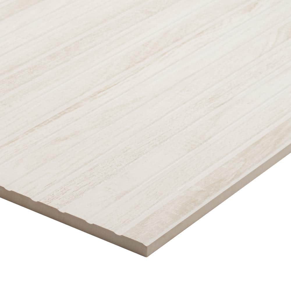 Montgomery 24x48 White Ribbed Porcelain Wall Tile