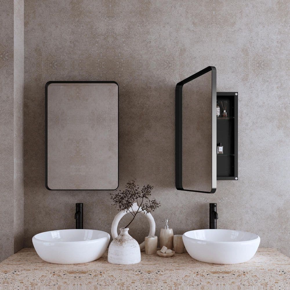 20 in. W x 30 in. H Metal Rectangular Recessed or Surface Mount Medicine Cabinet with Mirror price history on PriceWatchPro