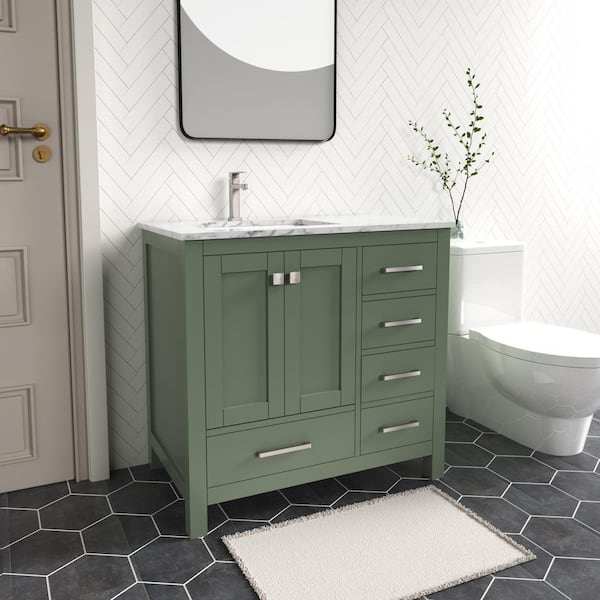 HOMEVY STUDIO Anneliese 36 in. W x 21 in. D x 35 in. H Single Sink
