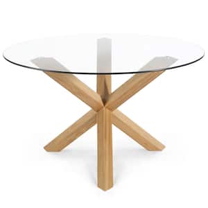 48 in. Kennedy Oak Round Dining Table