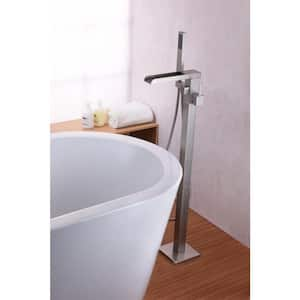 Union 2-Handle Claw Foot Tub Faucet with Hand Shower in Brushed Nickel