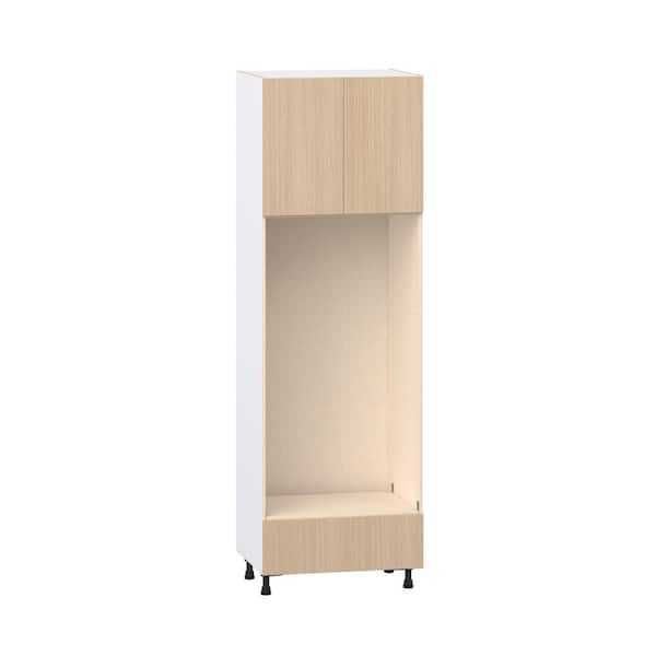 Timberline 30 in. W x 24.5 in. D x 94.5 in. H Shaker Assembled Pantry Micro/Oven Cabinet with Drawer in Mojavi Oak