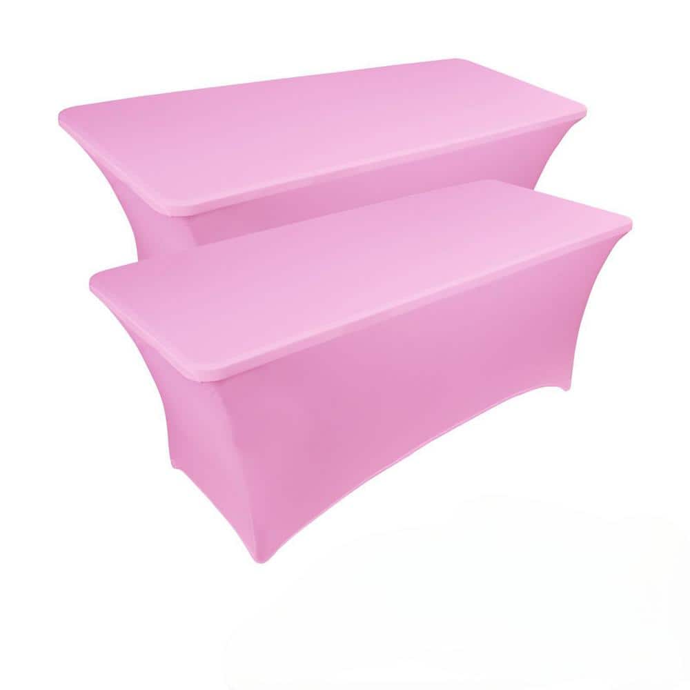 6 ft. Table Cloth for Rectangular Fitted, Washable Table Cover for Patio Party Wedding, Pink (2-Pack) price history on PriceWatchPro
