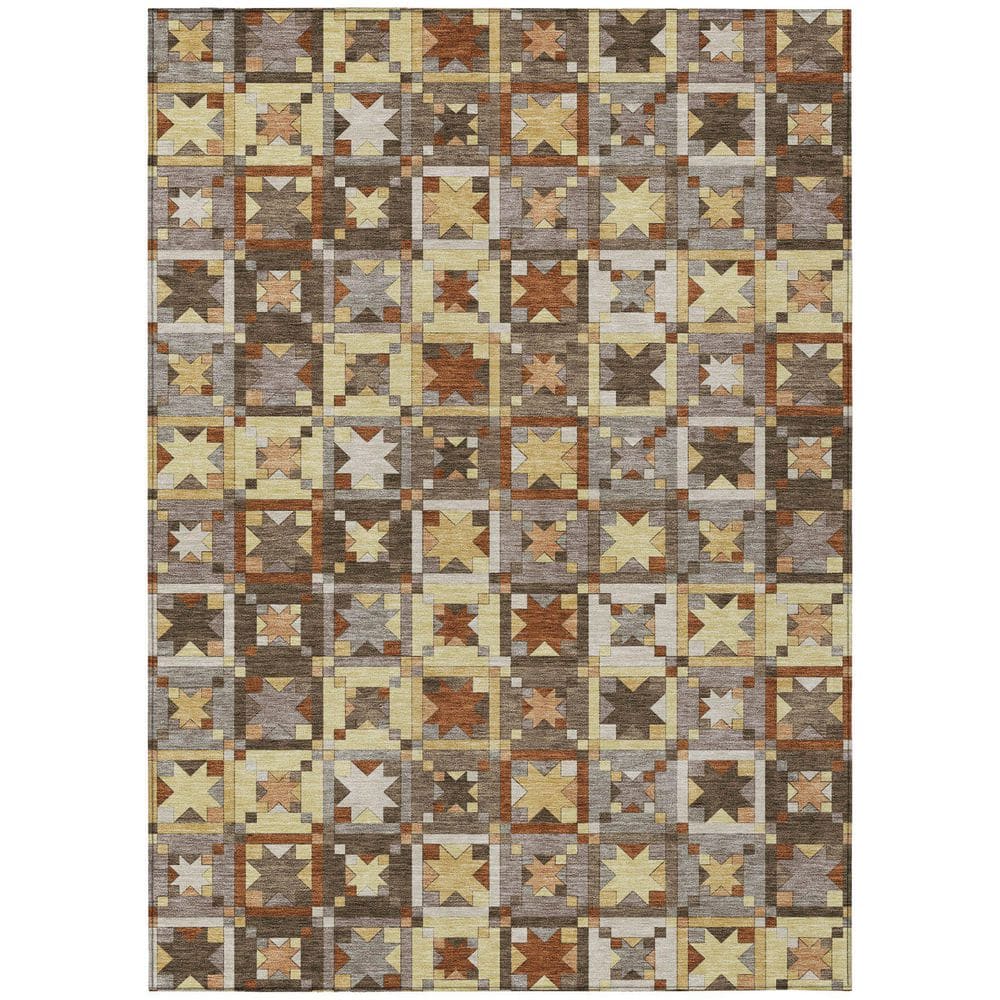Chantille Machine Washable Indoor/Outdoor Abstract ACN2553 Brown 8 ft. x 10 ft. Area Rug price history on PriceWatchPro