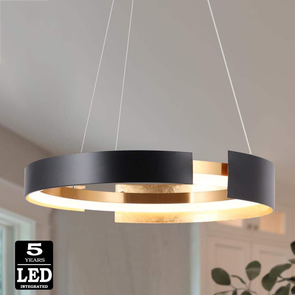Zevni Modern Chandelier Lights, 1-Light 24W Ring Integrated LED