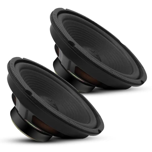 8 in. Car Subwoofer Speaker with 4 Ohm, Deep Bass, 1 in. CCAW Coil, Y30 Magnet, Steel Frame and Easy Installation, Black