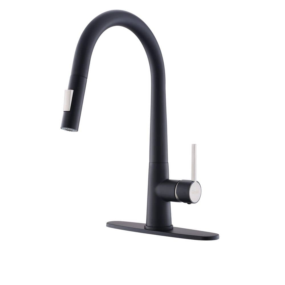 2-Spray Patterns 1.8 GPM Single Handle No Sensor Pull Down Sprayer Kitchen 