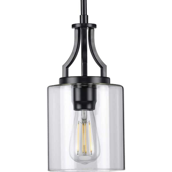 Progress Lighting Lassiter 1-Light Black Mini-Pendant