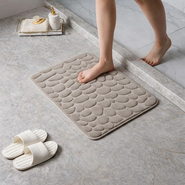 EVIDECO French home goods 3D Cobble Stone Shaped Memory Foam Bath