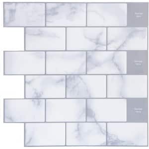3D Peel and Stick Peelable Glossy Gel Vinyl Backsplash Tile, YJC0073, 12 in. x 12 in. (Set of 20)